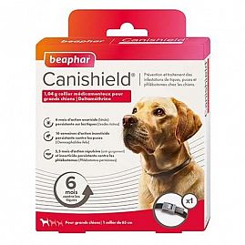 Canishield, collier grand chien contre les puces, tiques et moustiques au rayon Chiens, Cosmétique - Soins & Antiparasitaire